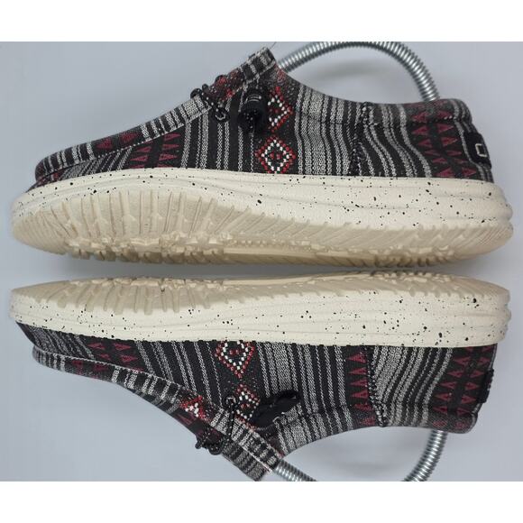 Hey Dude Mens Wally Funk Black Merlot Aztec Size 6 Rare Exclusive Travel Casual main image 11